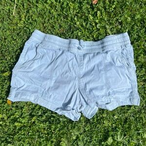 mid rise mini light blue cotton shorts size small